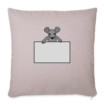 Mouse with shield - Sofa pillowcase 17,3'' x 17,3'' (45 x 45 cm) - light taupe - Front