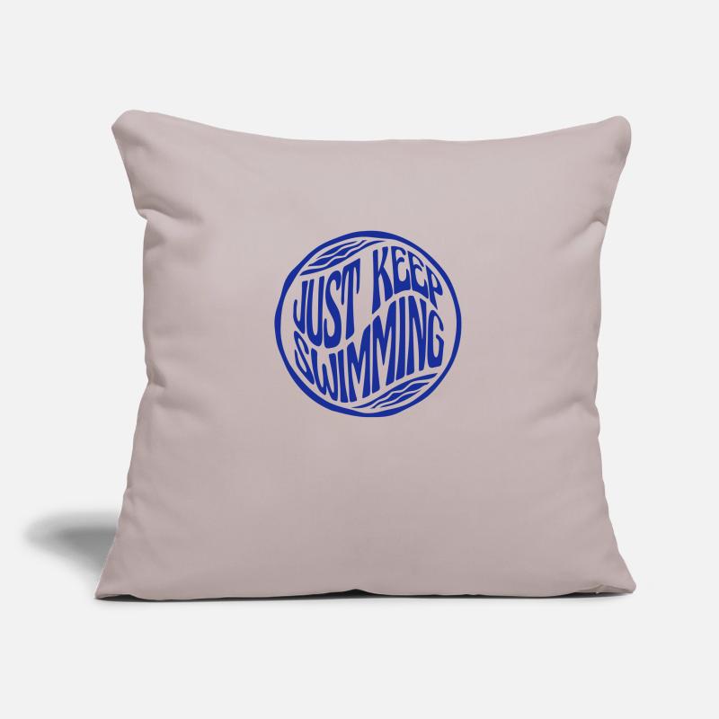 Continuez simplement à nager Housse de coussin décorative 45 x 45 cm