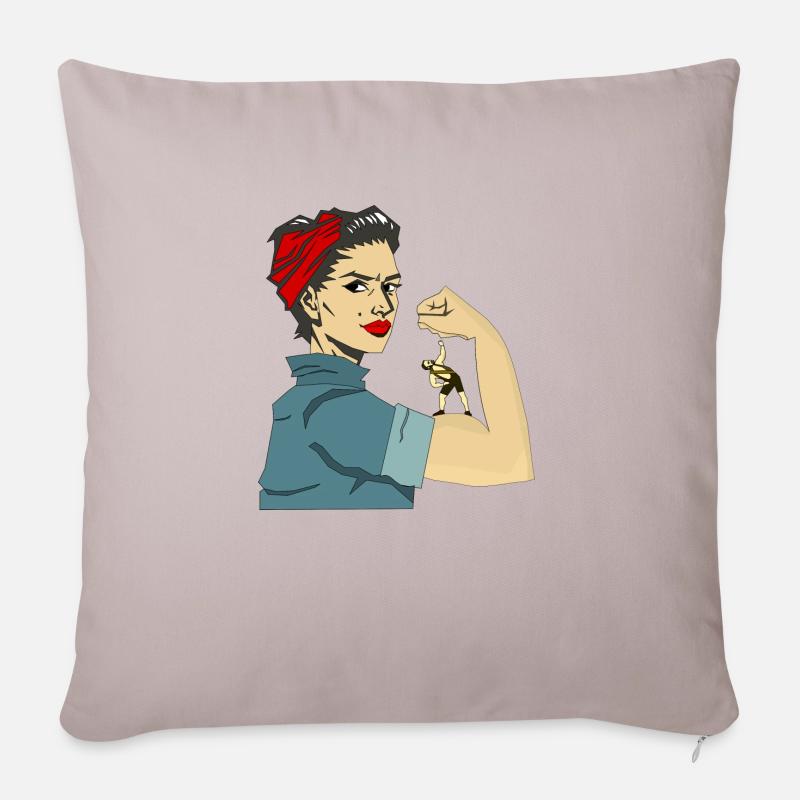 STARKE FRAUEN - Sofakissenbezug 45 x 45 cm - helles Taupe