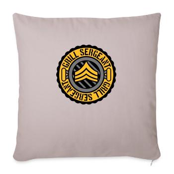 Grill Sergeant Stempel BBQ - Sofakissenbezug 45 x 45 cm - helles Taupe - Vorne