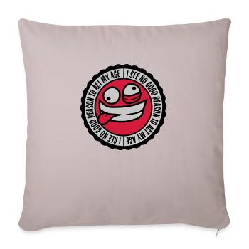 pour agir à mon âge - Housse de coussin décorative 45 x 45 cm - taupe clair - Devant