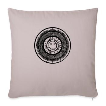 Sun Moon Mosaic Astrology mystical symbol 11 - Sofa pillowcase 17,3'' x 17,3'' (45 x 45 cm) - light taupe - Front