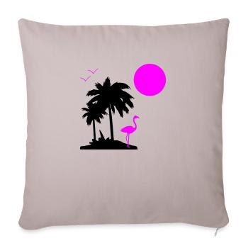 Palm Paradise - Sofa pillowcase 17,3'' x 17,3'' (45 x 45 cm) - light taupe - Front