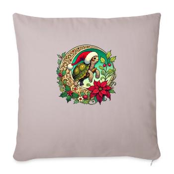 Christmas Turtle - Sofa pillowcase 17,3'' x 17,3'' (45 x 45 cm) - light taupe - Front