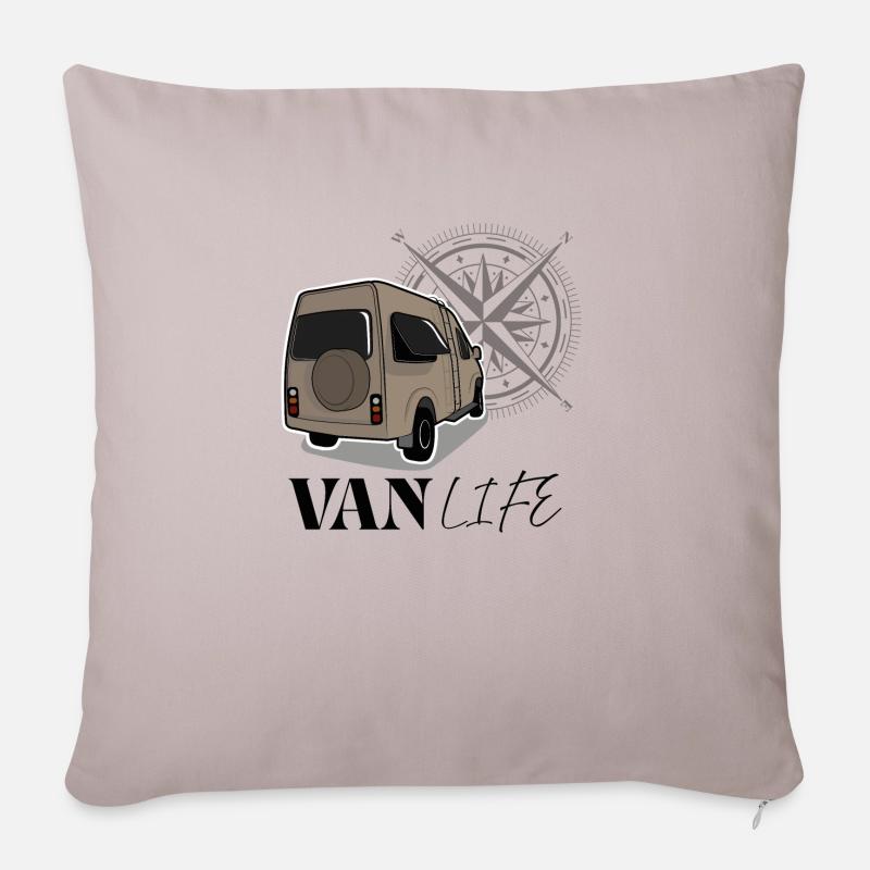 Vanlife beige - Sofakissenbezug 45 x 45 cm - helles Taupe