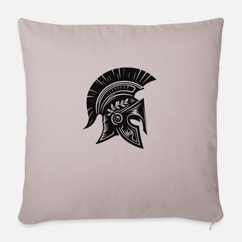 Spartanischer Helm - Sofakissenbezug 45 x 45 cm - helles Taupe