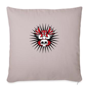 Owl Eagle Owl Cool Skull Skull Halloween Tattoo - Sofa pillowcase 17,3'' x 17,3'' (45 x 45 cm) - light taupe - Front