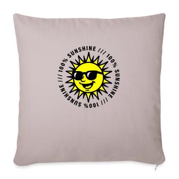 Soleil Soleil Drôle - Housse de coussin décorative 45 x 45 cm - taupe clair - Devant