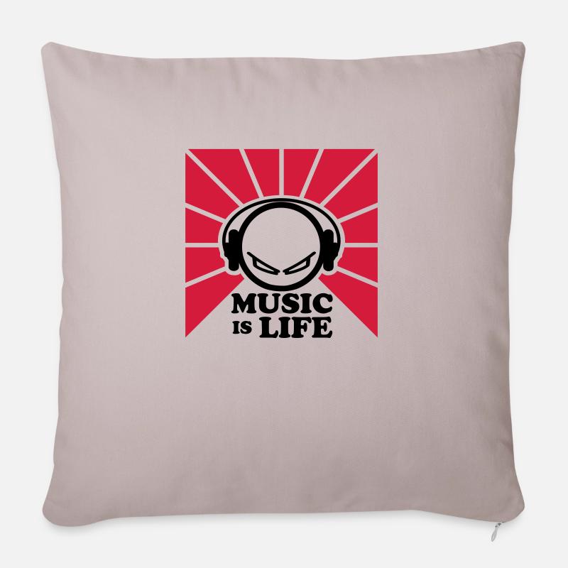 dj - Sofa pillowcase 17,3'' x 17,3'' (45 x 45 cm) - light taupe
