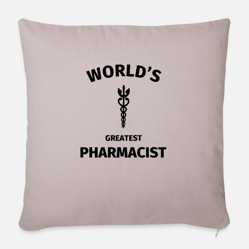 World's Greatest Pharmacist - Housse de coussin décorative 45 x 45 cm - taupe clair