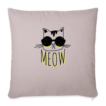 Cool Cat - Sofa pillowcase 17,3'' x 17,3'' (45 x 45 cm) - light taupe - Front