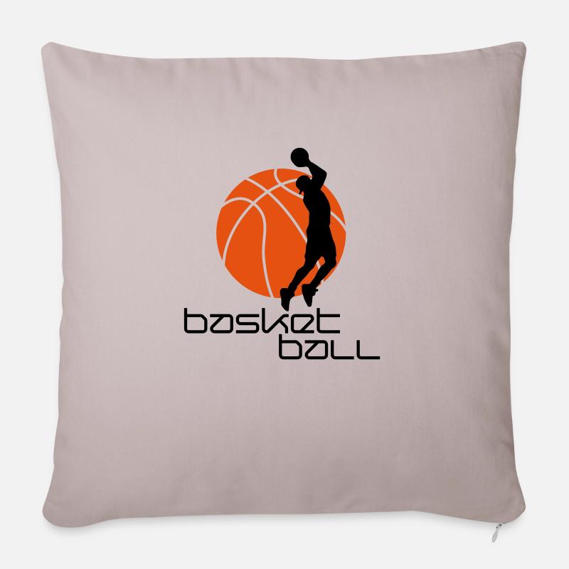 basketball_f_2c - Sofakissenbezug 45 x 45 cm - helles Taupe