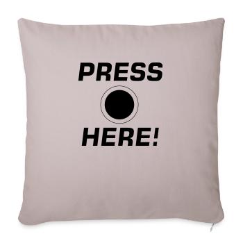 Press Here! - Sofakissenbezug 45 x 45 cm - helles Taupe - Vorne