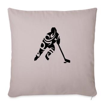 Hockey tribal - Housse de coussin décorative 45 x 45 cm - taupe clair - Devant