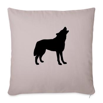 wolf_092011_a_1c - Housse de coussin décorative 45 x 45 cm - taupe clair - Devant