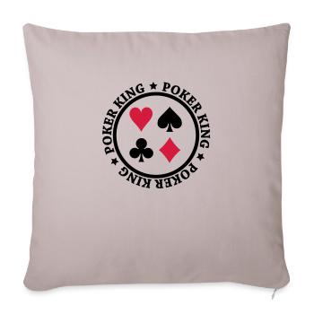 Poker King Design - Sofakissenbezug 45 x 45 cm - helles Taupe - Vorne