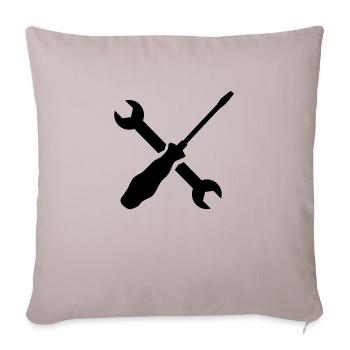 Screwdriver wrench - Sofa pillowcase 17,3'' x 17,3'' (45 x 45 cm) - light taupe - Front