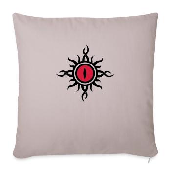 Drachenauge, Dragon Eye, Tattoo Style, Drache Auge - Sofakissenbezug 45 x 45 cm - helles Taupe - Vorne