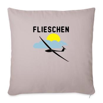 Cocktailglas mit Segelflieger Segelflugzeug - Sofakissenbezug 45 x 45 cm - helles Taupe - Vorne