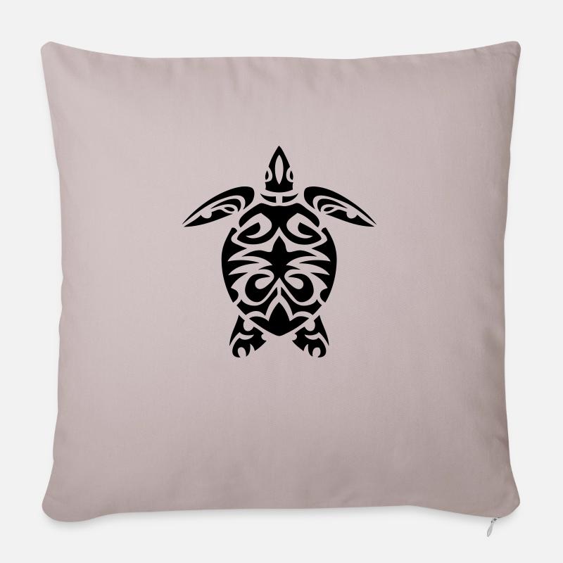 Stammes-Schildkröte Schildkröte 705 - Sofakissenbezug 45 x 45 cm - helles Taupe