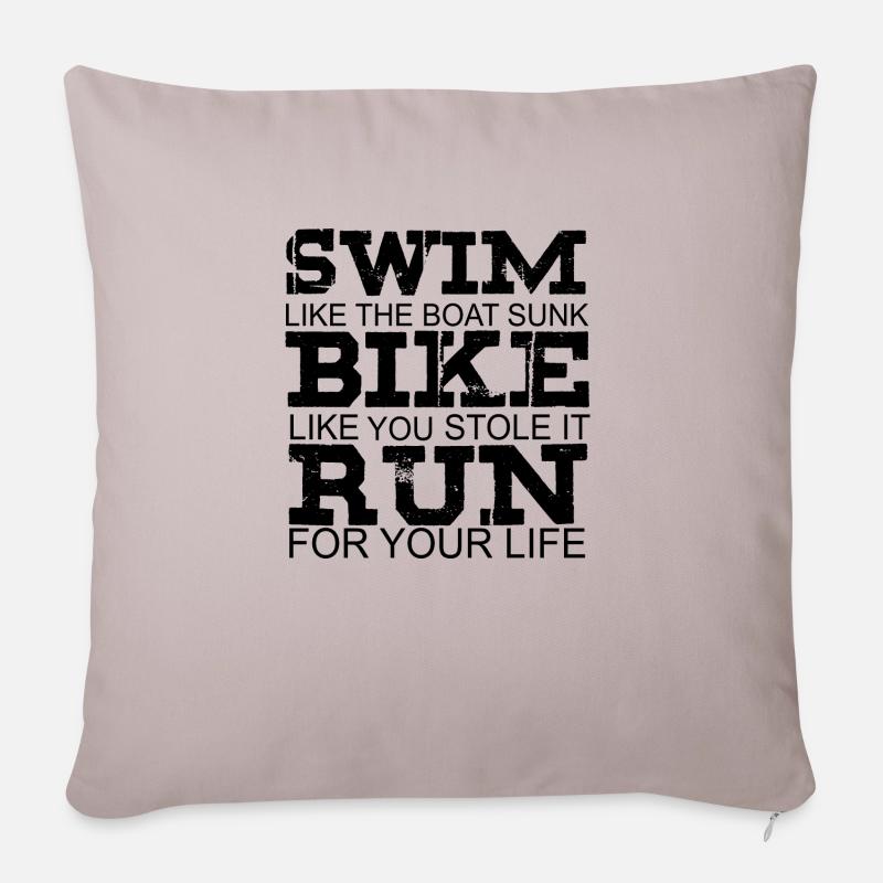 Triathlon - Sofakissenbezug 45 x 45 cm - helles Taupe