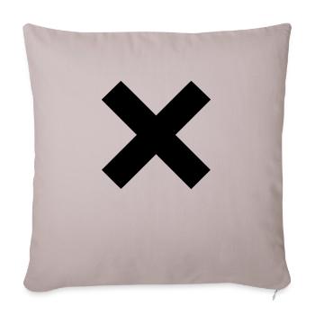croix - Housse de coussin décorative 45 x 45 cm - taupe clair - Devant