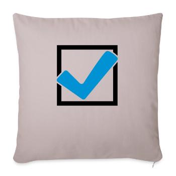 Rectangular hook logo - Sofa pillowcase 17,3'' x 17,3'' (45 x 45 cm) - light taupe - Front