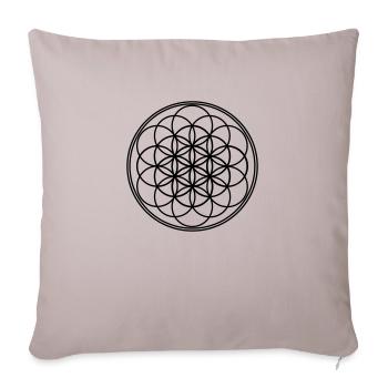 Fleur de fleur de la vie de la vie - Housse de coussin décorative 45 x 45 cm - taupe clair - Devant