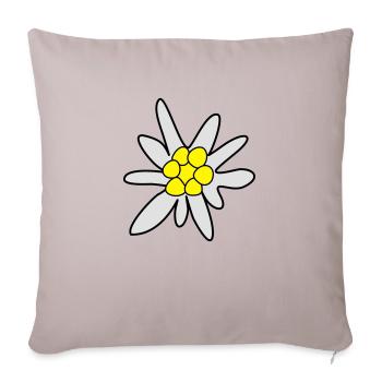 Edelweiss, ghosteweed - Sofa pillowcase 17,3'' x 17,3'' (45 x 45 cm) - light taupe - Front