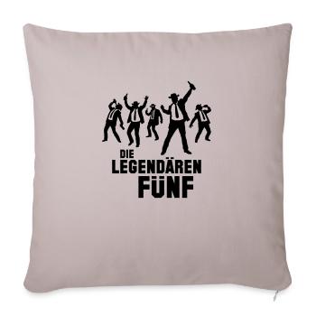 Die Legendären Fünf (Quintett Der Legenden) - Sofakissenbezug 45 x 45 cm - helles Taupe - Vorne