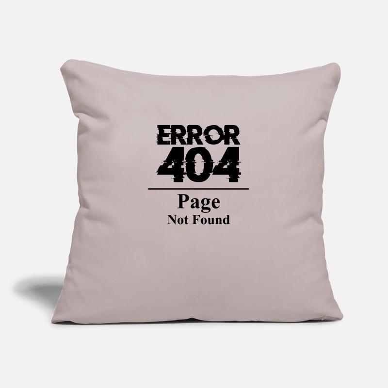 Error 404 Page not found saying page Internet bug Sofa pillowcase 17,3'' x 17,3'' (45 x 45 cm)