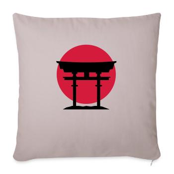 japan gate - Housse de coussin décorative 45 x 45 cm - taupe clair - Devant