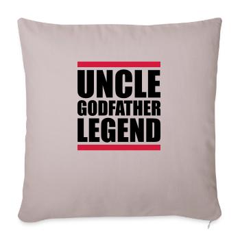 Citation de légende de l’oncle parrain - Housse de coussin décorative 45 x 45 cm - taupe clair - Devant