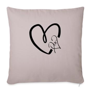 Heart for Dad - Sofa pillowcase 17,3'' x 17,3'' (45 x 45 cm) - light taupe - Front