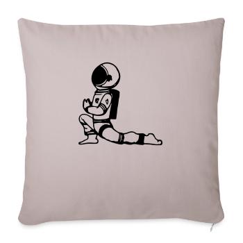 Astronaute Yoga Drôle Idée Cadeau - Housse de coussin décorative 45 x 45 cm - taupe clair - Devant