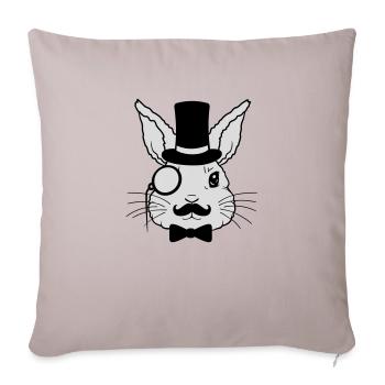 Sir Rabbit Monocle Cylinder - Sofa pillowcase 17,3'' x 17,3'' (45 x 45 cm) - light taupe - Front