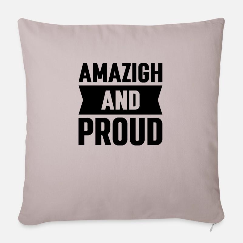 Amazigh & Stolz - Sofakissenbezug 45 x 45 cm - helles Taupe