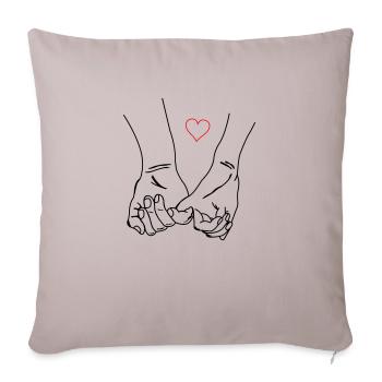 Hands Love - Sofa pillowcase 17,3'' x 17,3'' (45 x 45 cm) - light taupe - Front