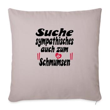 suche sympathisches - Sofakissenbezug 45 x 45 cm - helles Taupe - Vorne