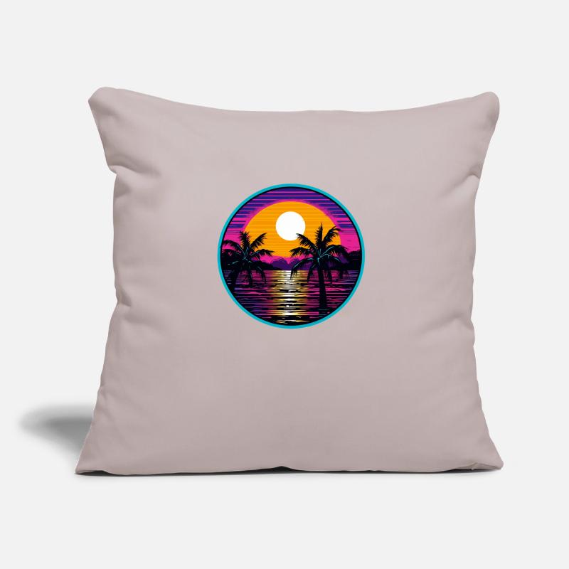 Synthwave Ocean Sofa pillowcase 17,3'' x 17,3'' (45 x 45 cm)