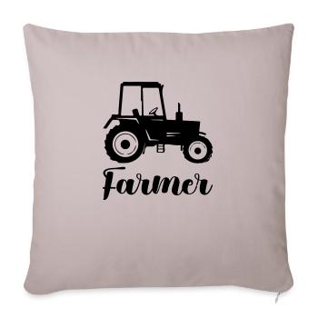 traktor farmer - Sofakissenbezug 45 x 45 cm - helles Taupe - Vorne