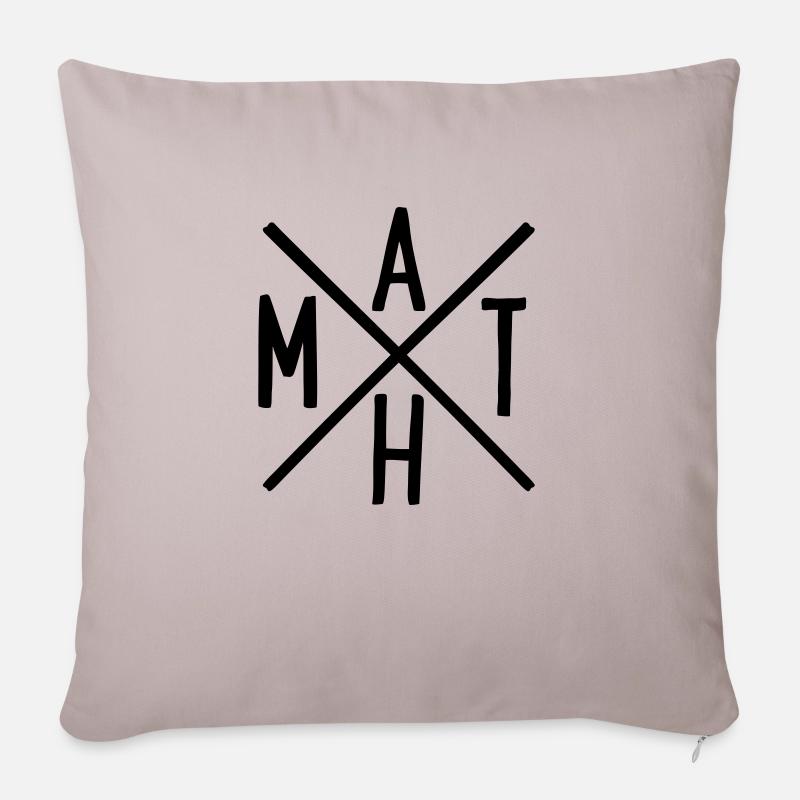 Mathe - Sofakissenbezug 45 x 45 cm - helles Taupe