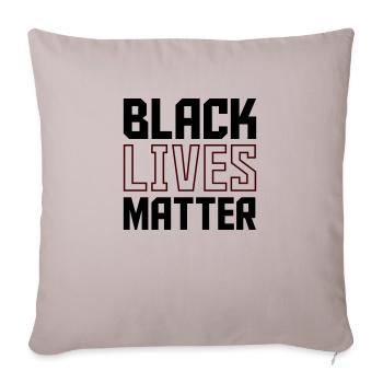 Vies noires - Housse de coussin décorative 45 x 45 cm - taupe clair - Devant