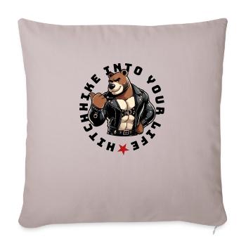 Hitchhike into your life - Sofa pillowcase 17,3'' x 17,3'' (45 x 45 cm) - light taupe - Front