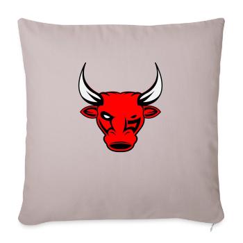 taureau taureau - Housse de coussin décorative 45 x 45 cm - taupe clair - Devant