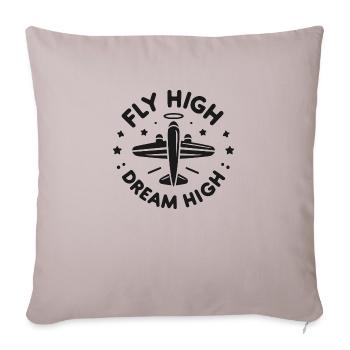 Voler haut, rêver haut - Housse de coussin décorative 45 x 45 cm - taupe clair - Devant