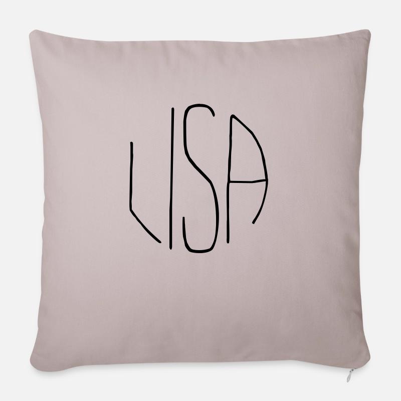Lisa - Housse de coussin décorative 45 x 45 cm - taupe clair