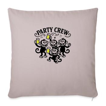 Party Crew Monkey Beer - Sofa pillowcase 17,3'' x 17,3'' (45 x 45 cm) - light taupe - Front