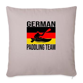 German Kayak Crew Shirt – Paddling - Sofa pillowcase 17,3'' x 17,3'' (45 x 45 cm) - light taupe - Front