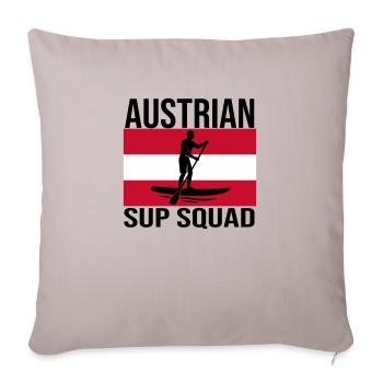 Austrian SUP Crew Paddel-Shirt - Sofakissenbezug 45 x 45 cm - helles Taupe - Vorne